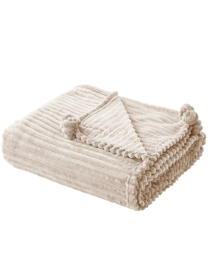 Beliani Kuscheldecke KAWERI in Beige - (W) 150 x (H) 0.5 x (L) 200 cm günstig kaufen onesize