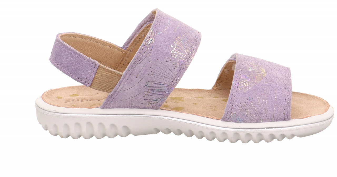 SPARKLE - LilaSandale mit Klettverschluss