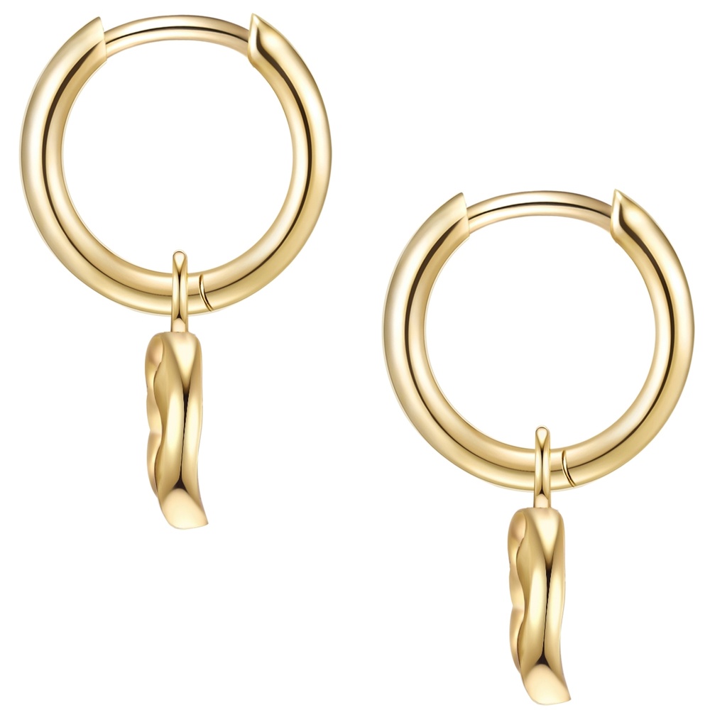 Glanzstücke München Créoles en argent Cercle Argent sterling en Or jaune Boucles d'oreilles