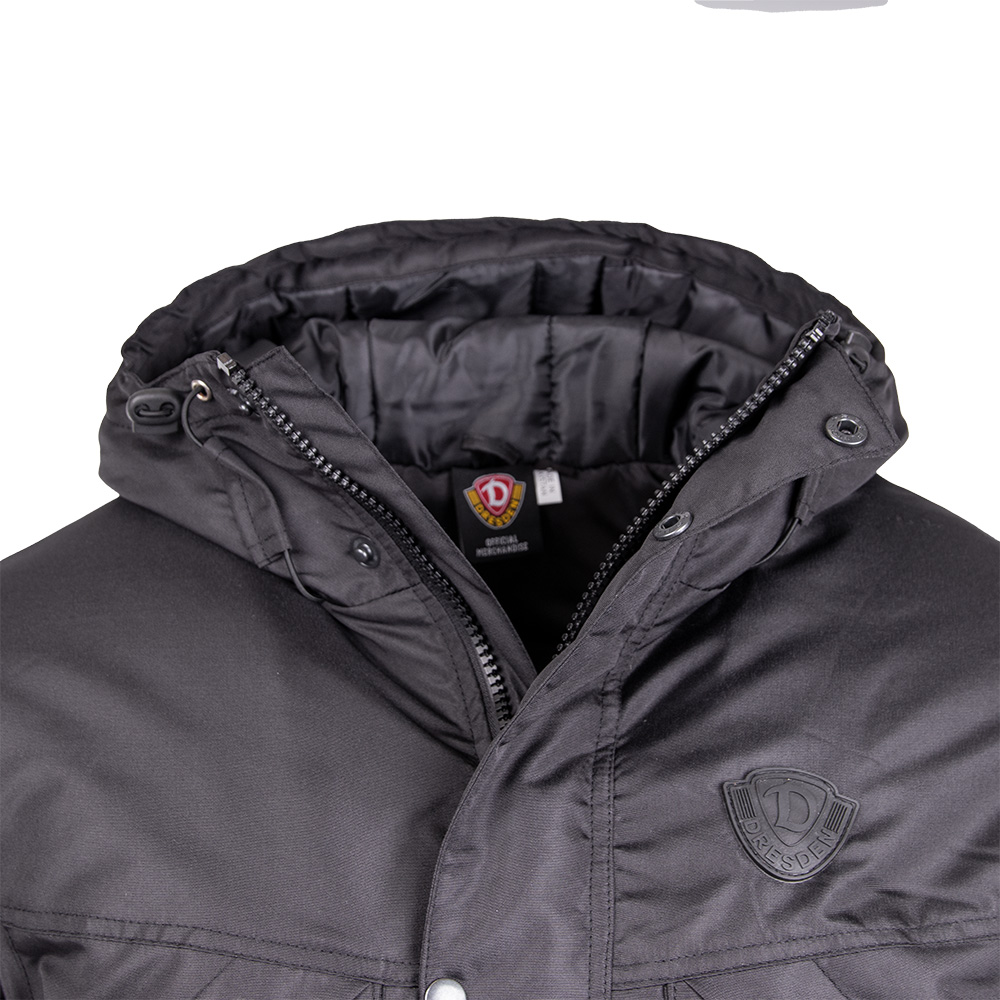 Winterjacke PARKA PVC Logo Ton in Ton