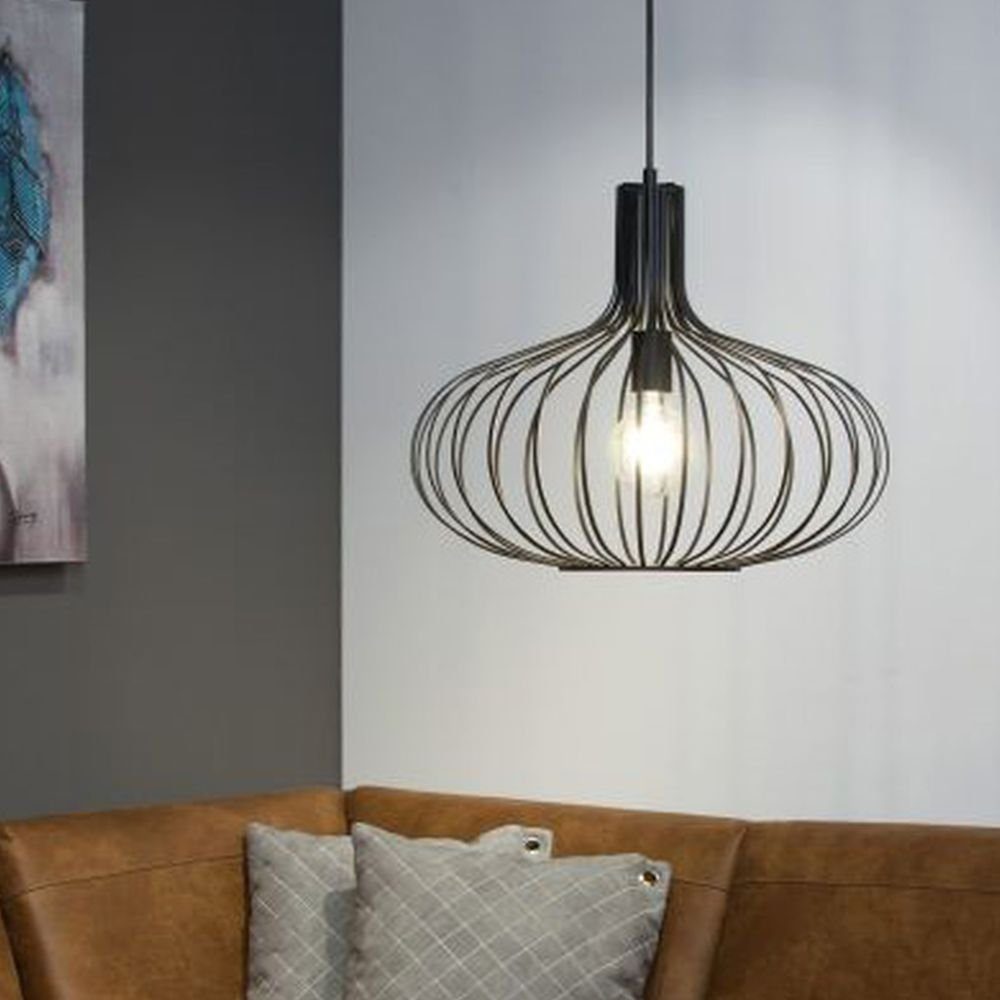 click-licht Hängeleuchte Vintage Pendelleuchte Manuela in schwarz, 500mm, keine Angabe, Leuchtmittel enthalten: Nein, warmweiss, Hängeleuchte, Pendellampe, Pendelleuchte