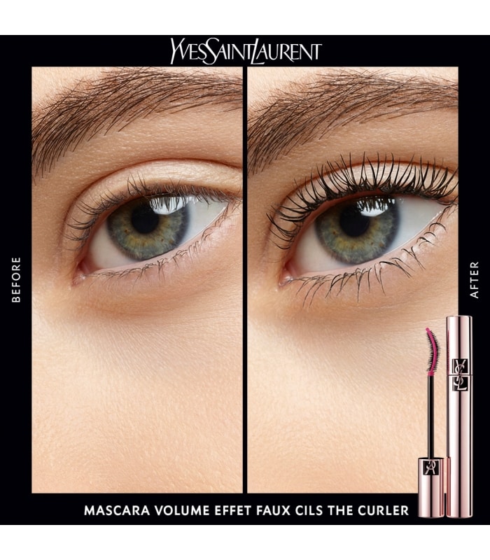 YVES SAINT LAURENT-MASCARA VOLUME EFFET FAUX CILS THE CURLER-Courbe & volume. Effet recourbe cils.