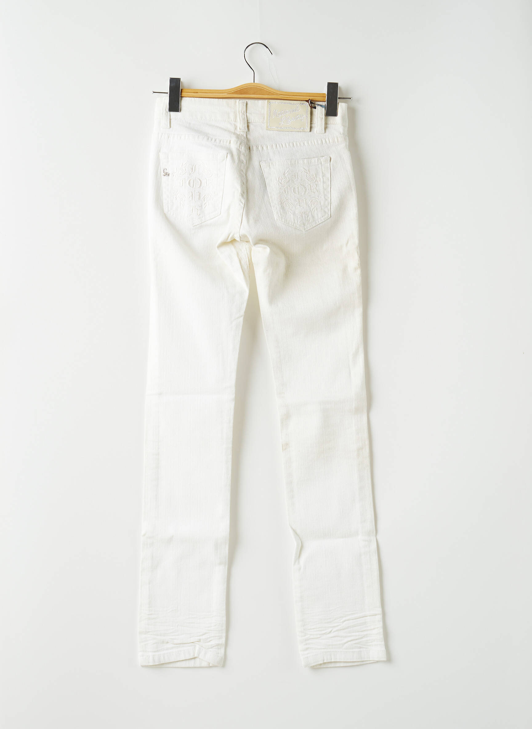 National Liberty Jeans Coupe Slim Femme couleur blanc