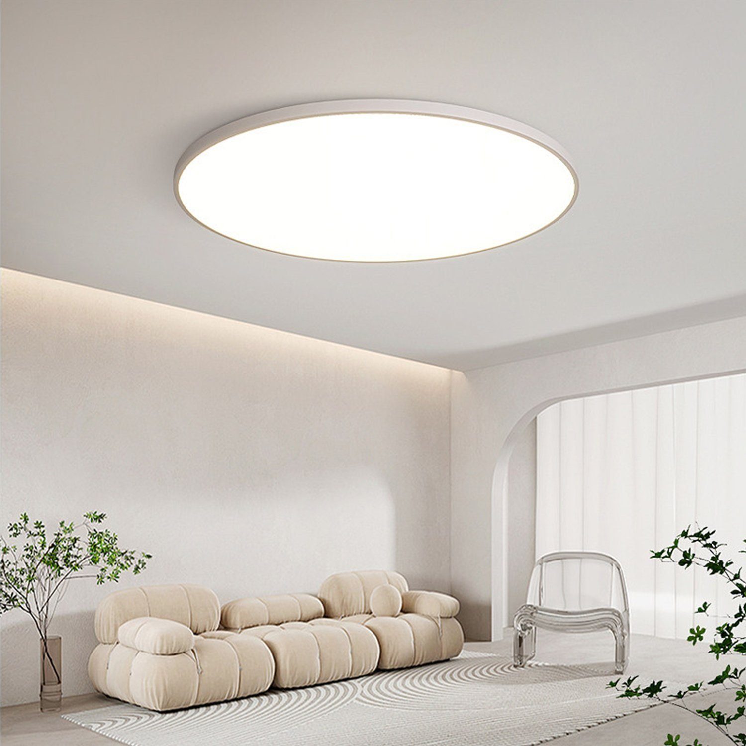 IBETTER Deckenleuchte LED Deckenlampe Flach Rund Ø23cm IP65Badezimmer licht,20W Wohnzimmer, Bad-Leuchte Lampe Flur inkl Leuchtmittel 20W 6500K, weiß, Wohnzimmer-Leuchte Lampe Flur inkl Leuchtmittel, küchenlampe