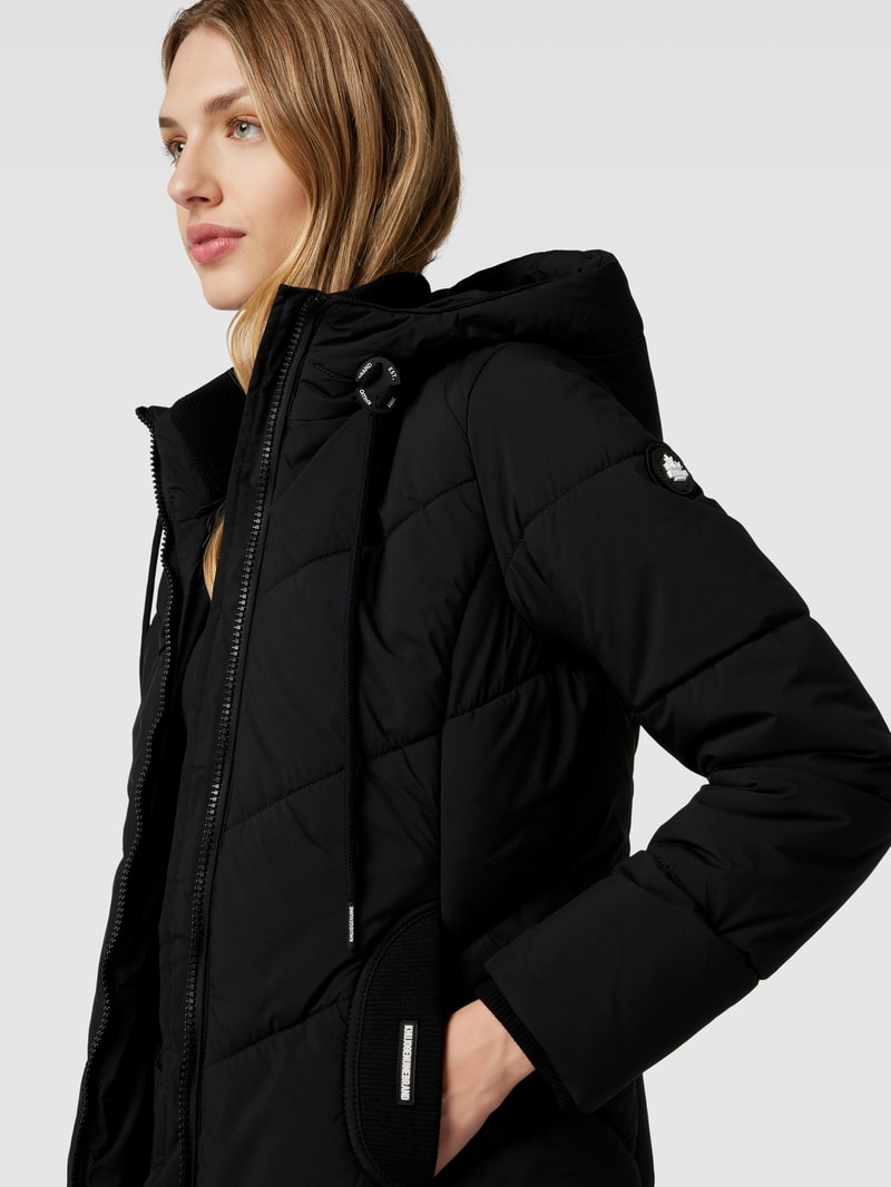 Steppmantel mit Label-Details Modell 'THE ARIBAY' in schwarz
