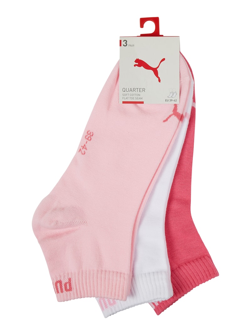 Socken im 3er-Pack in fuchsia
