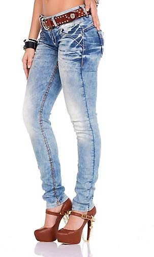 Cipo & Baxx Straight Fit-Jeans mit stylishem Gürtel