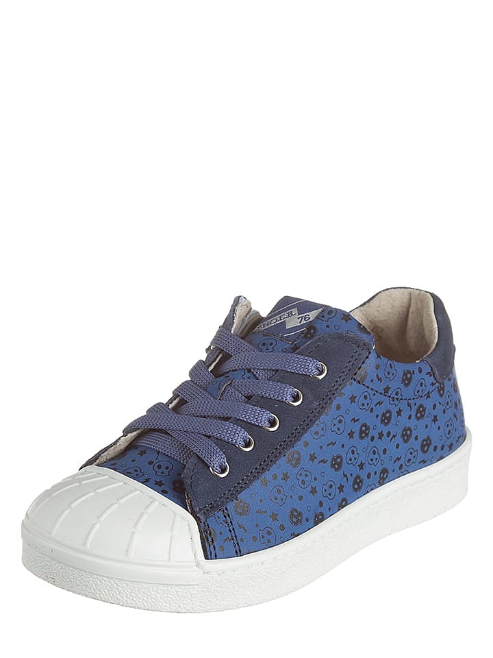 3,0 scream Leder-Sneakers in Blau günstig kaufen 29
