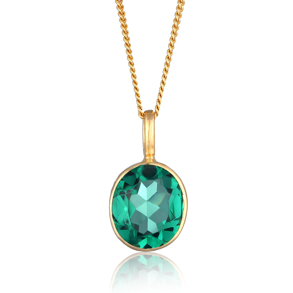 Elli PREMIUM Elli PREMIUM Collier Femmes Solitaire Pendentif Classique avec Quartz en argent s collier