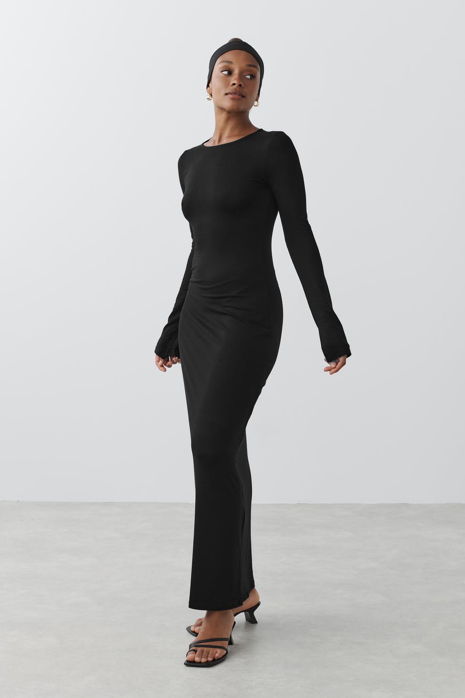 Soft touch jersey maxi dress