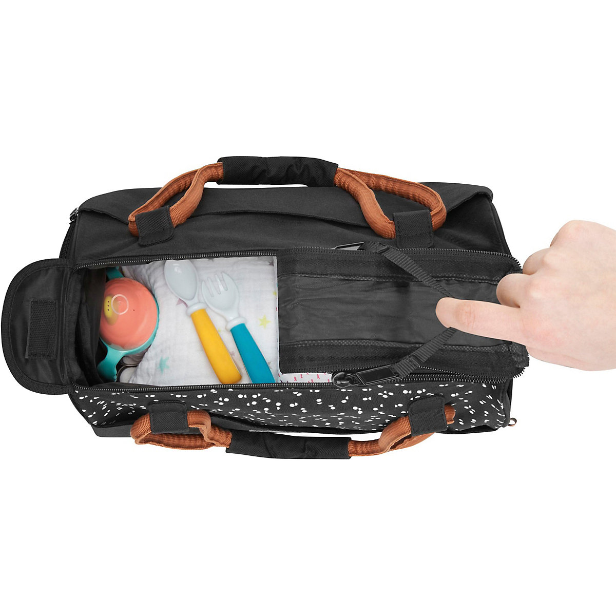 Wickeltasche Pocketstyle, schwarz