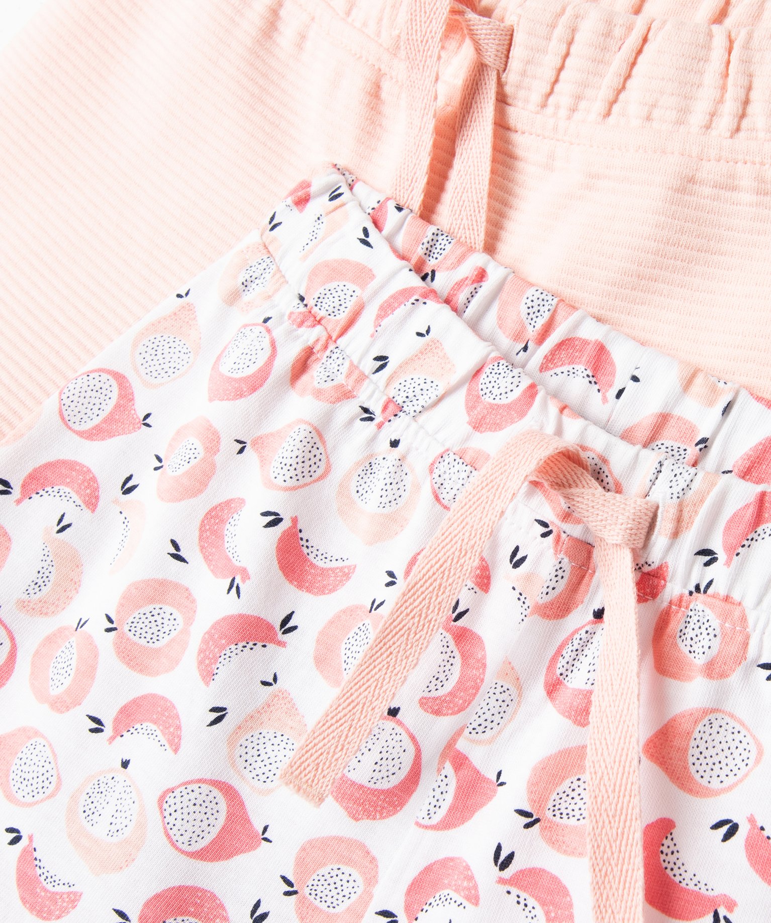 Short en coton avec volants bébé fille (lot de 2) rose | GEMO