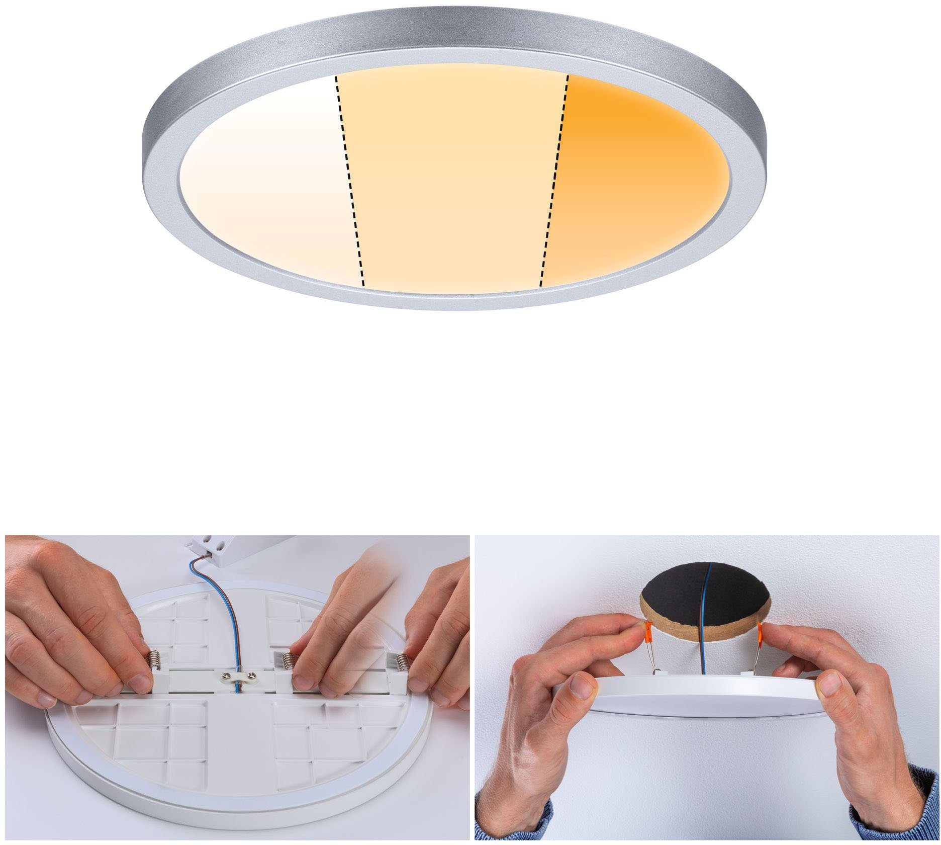 Paulmann LED Einbauleuchte Areo, Memoryfunktion, LED fest integriert, Warmweiß, LED-Modul, WarmDim-Stepschaltung