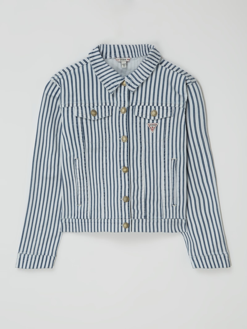 Jeansjacke mit Streifenmuster Modell 'Bull' in jeans