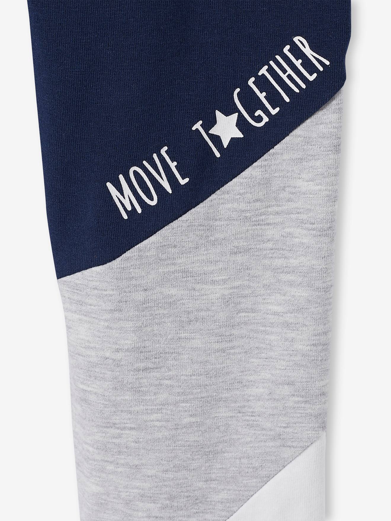 Legging de sport colorblock fille en matière technique gris bandes gris clair