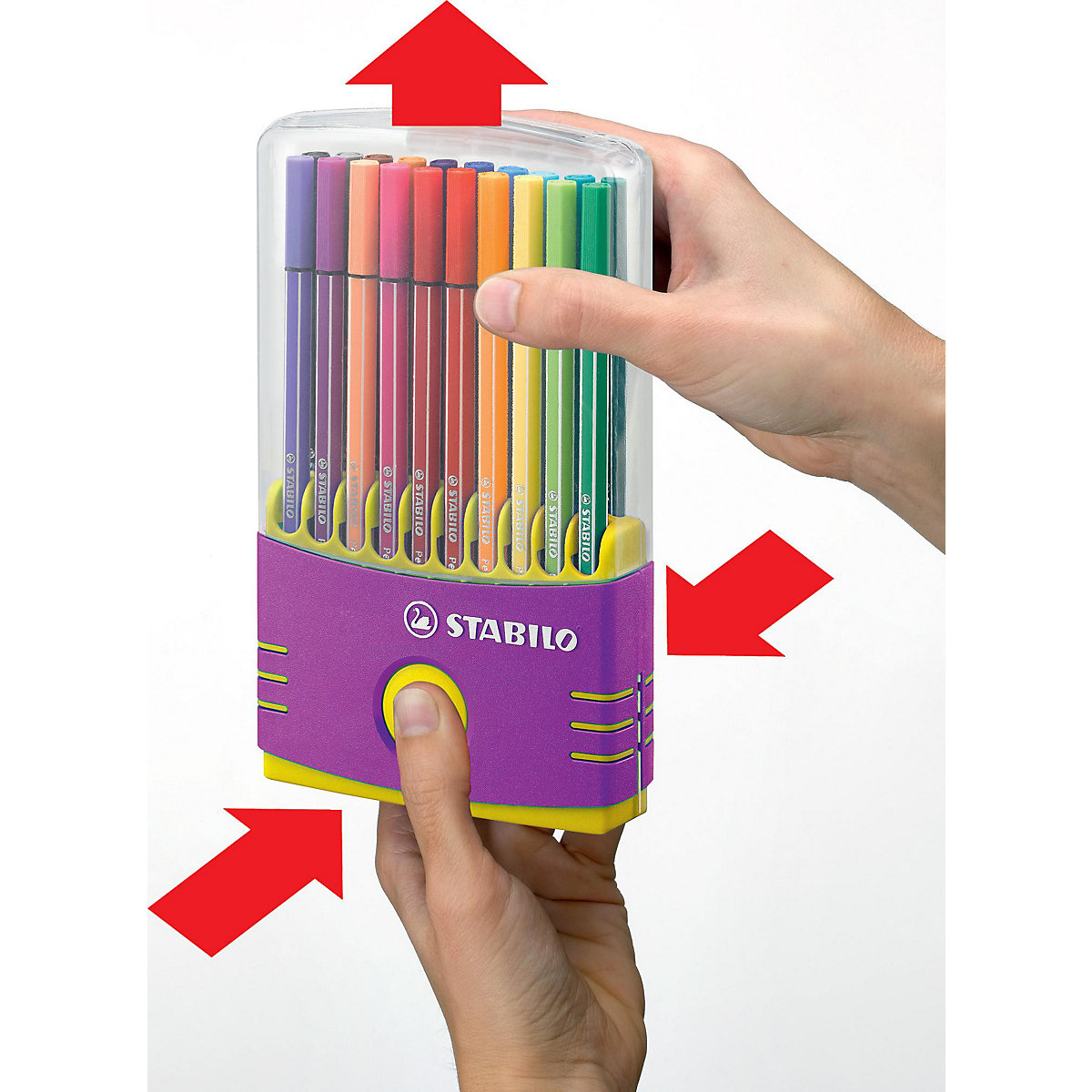 Premium-Filzstifte Pen 68, 20 Farben im Color Parade Tischset blau