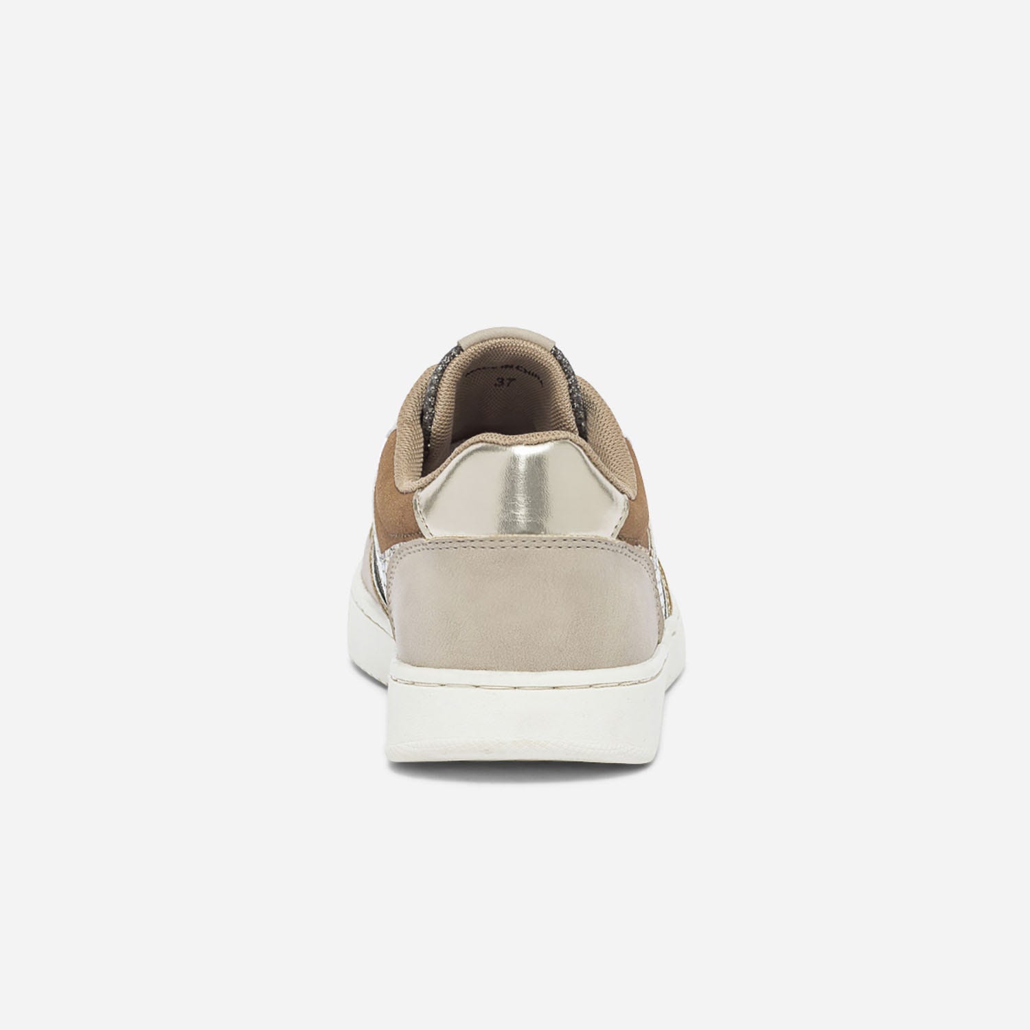 Tennis TEXTO beige, camel, or et effet python