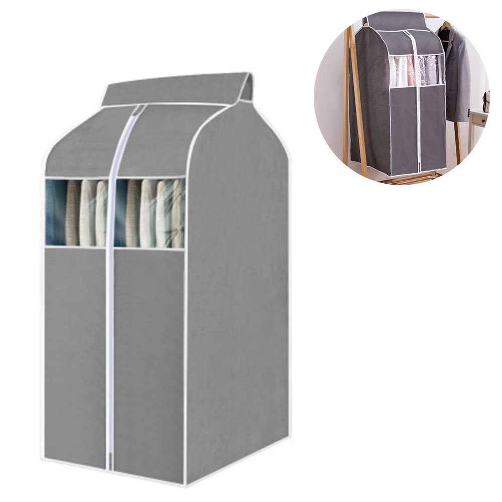Devenirriche Kleidersack Hängende Kleidertasche Kleidersack Organizer Aufbewahrung 100CM grau