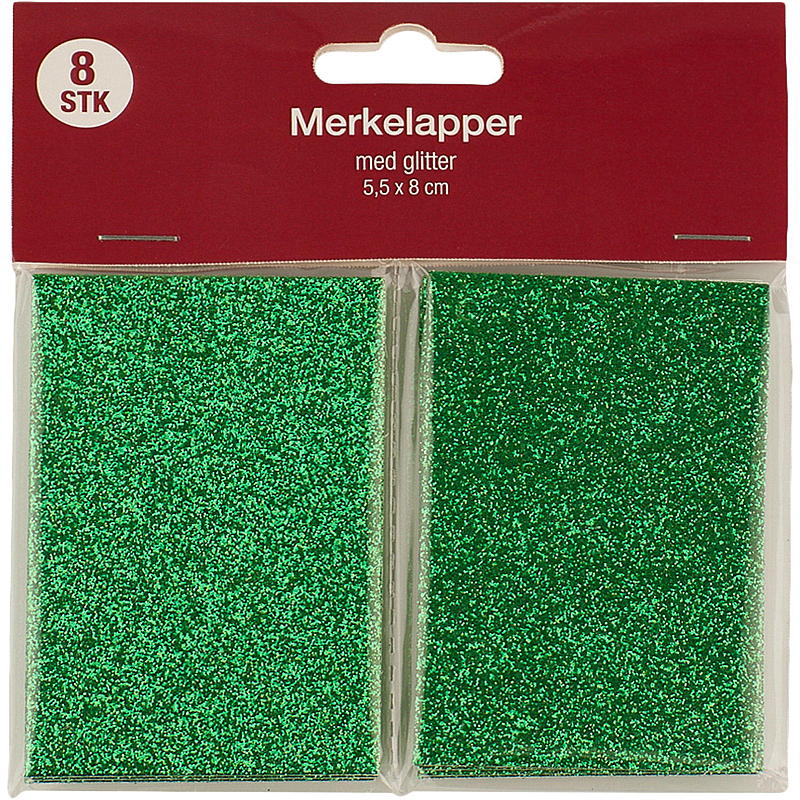 Home Gavemerkelapp 8-pk glitter