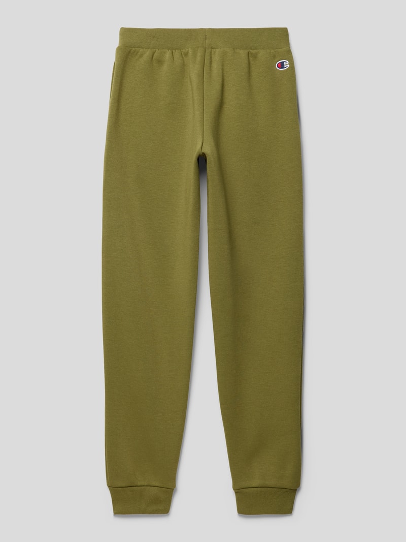 Sweatpants mit Label-Stitching Modell 'Rochester' in khaki