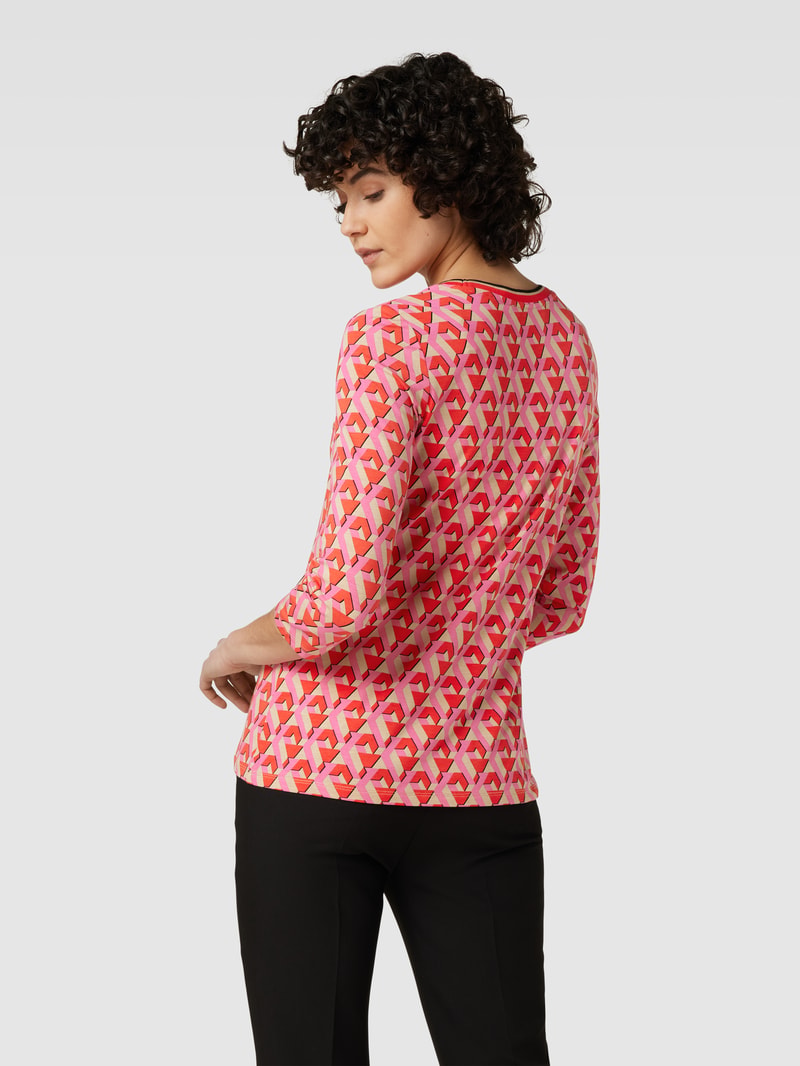 T-Shirt mit 3/4-Arm in rot
