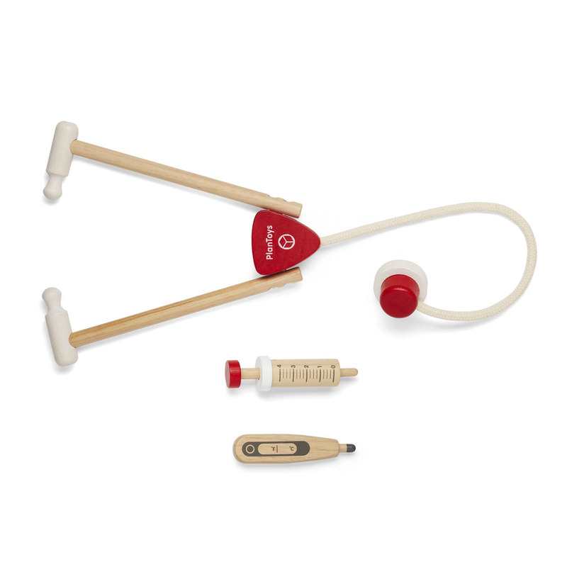 Mallette de vétérinaire et 8 accessoires en bois Oxybul