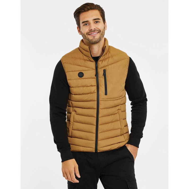 Threadbare THB Jacket Gilet Hunnigan Steppweste Herren