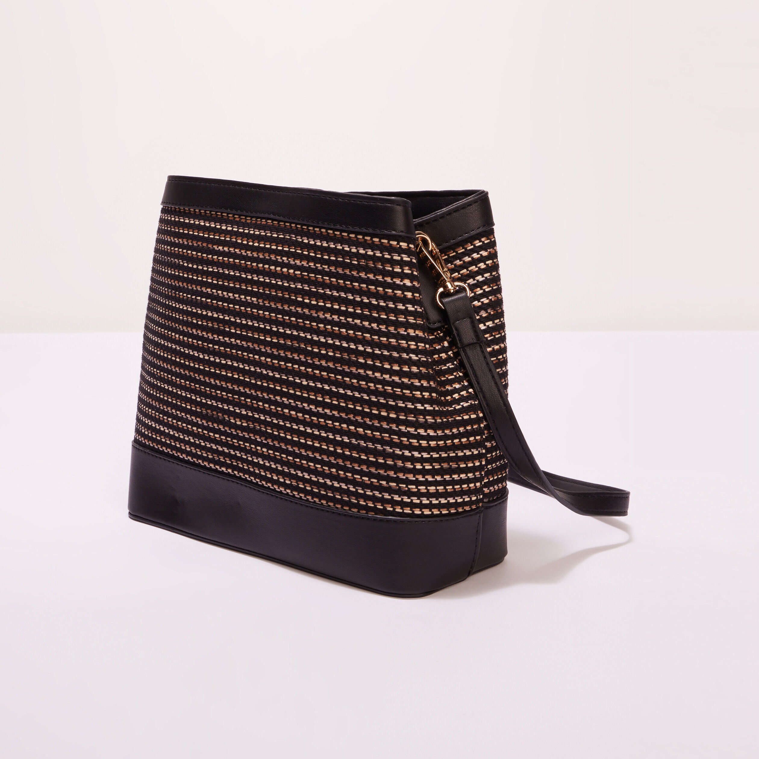 Sac seau rectangulaire noir femme | Cache Cache