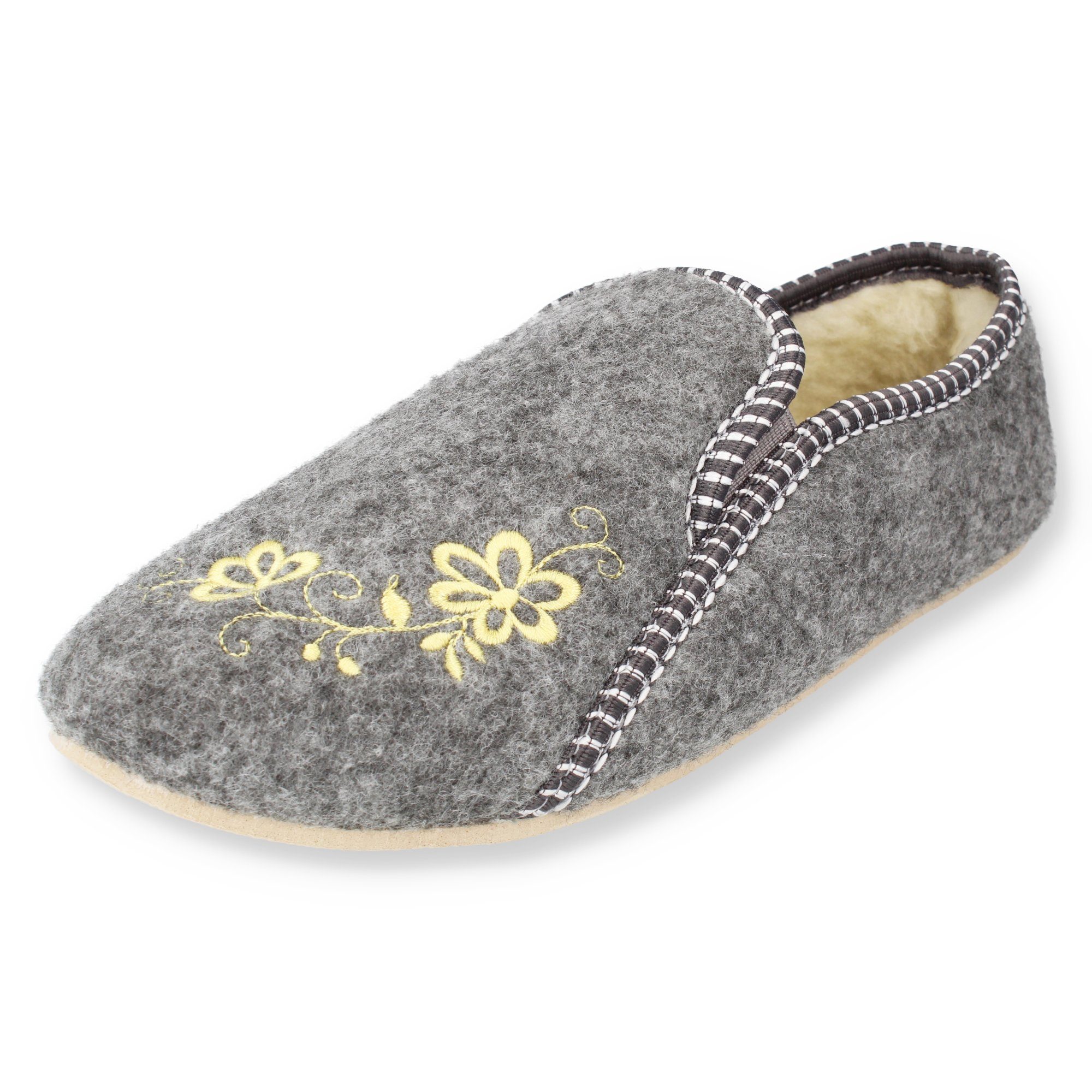 filsko Winter HausSchuhe / Pantoffeln für Damen Slipper mit Schafwolle gefüttert
