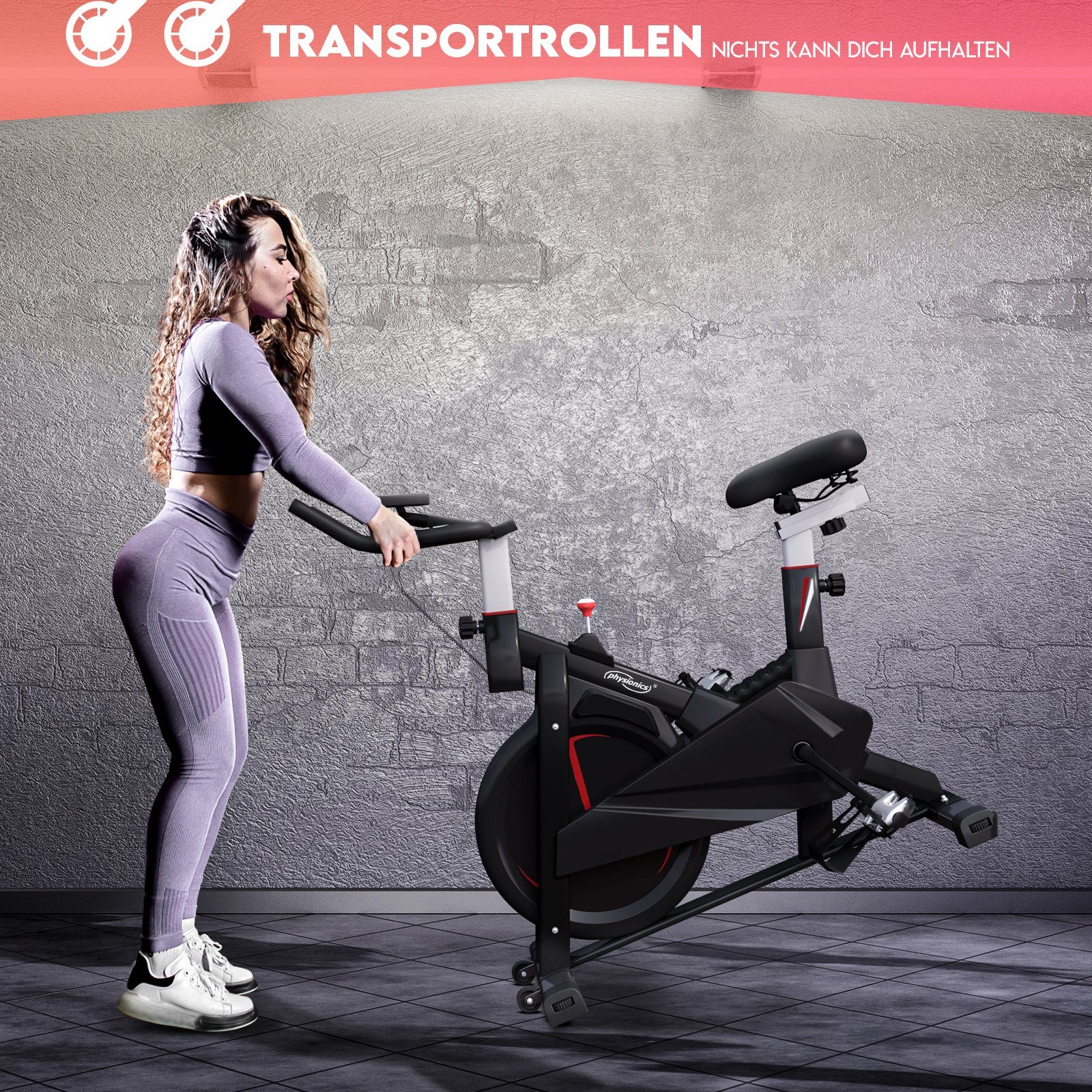 Physionics Heimtrainer Fahrrad Home Indoor Ergometer Cycling Trimmrad Speedbike