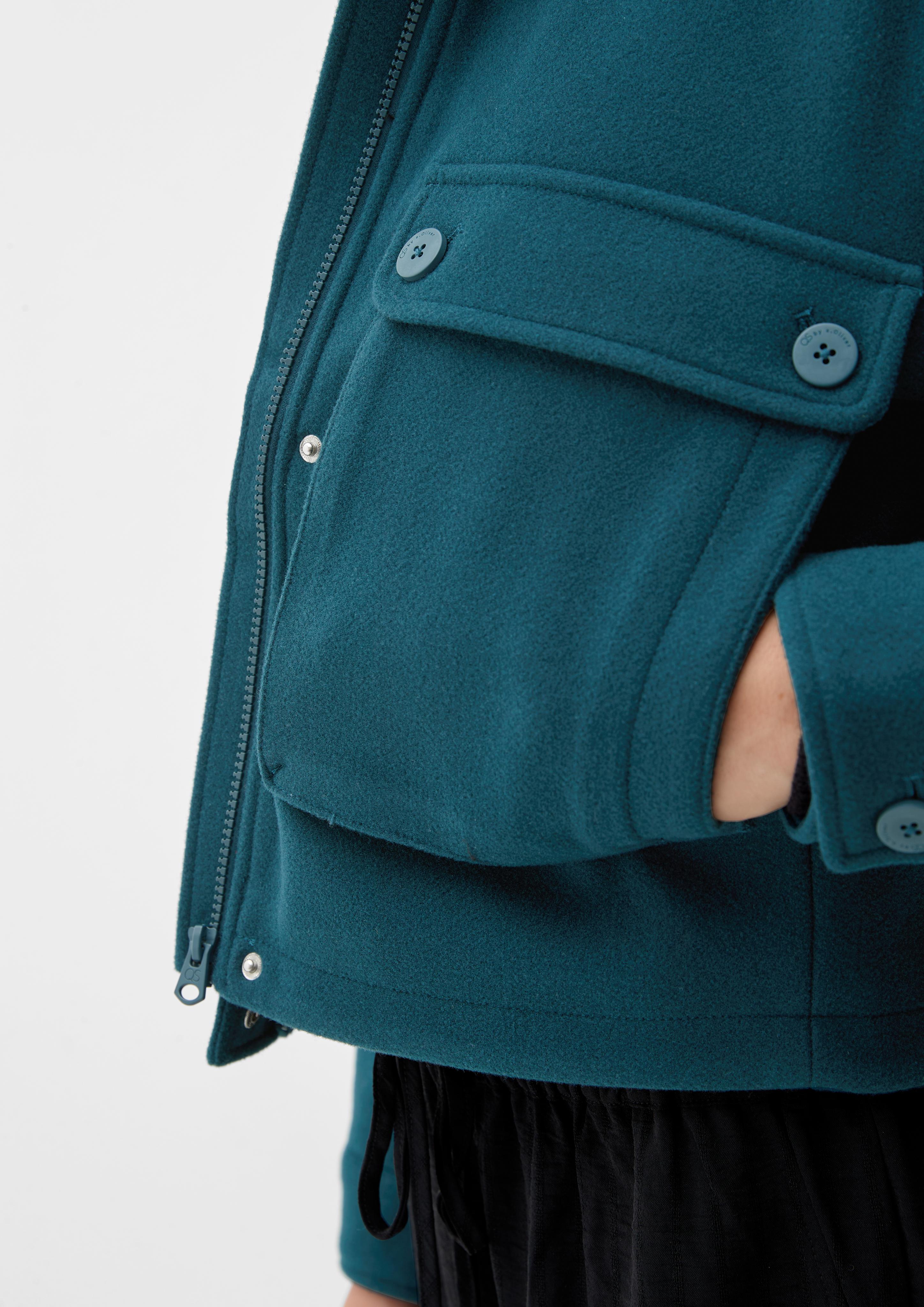 Jacke in Woll-Optik  2116165-6985