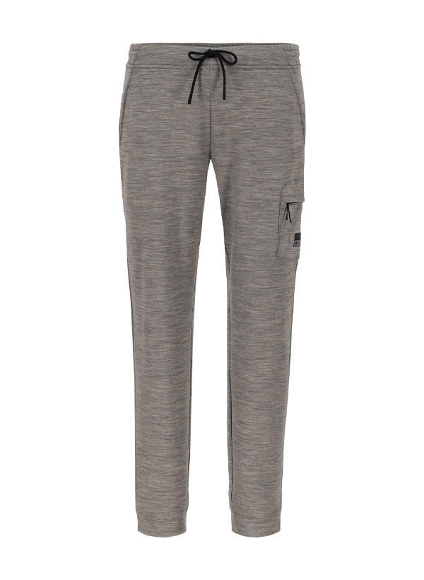 BOGGI MILANO, Sweatpants, Woll-Stretch, grau meliert