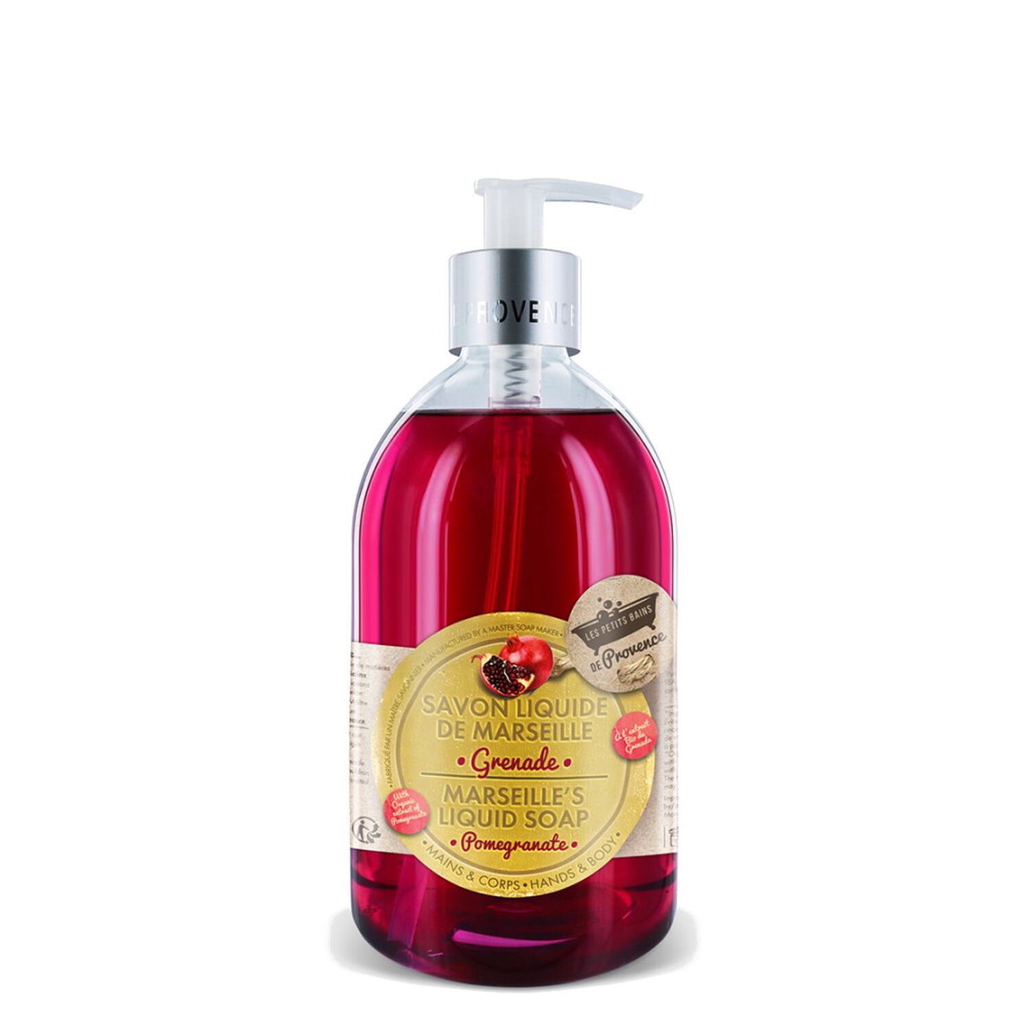 Les Petits Bains de Provence Savon Liquide de Marseille Parfum Grenade