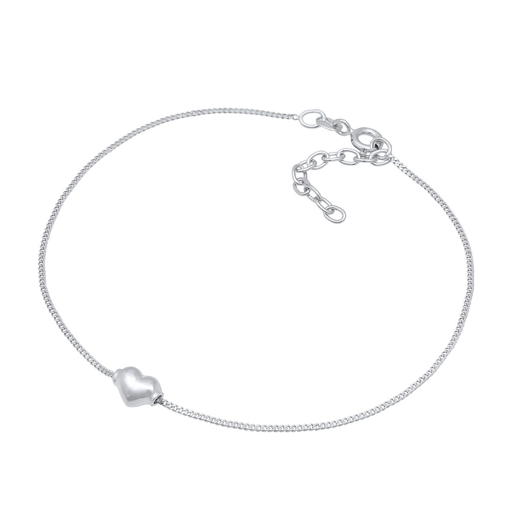 Elli Elli Bracelet de Cheville Kids Cœur Amour Mignon Été Ajustable en argent sterling Bijoux
