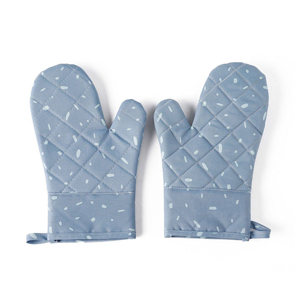COUNJOYING Topfhandschuhe Wärmedämmung Verbrühungs Handschuhe Topflappenhandschuhe blau 1 Paar