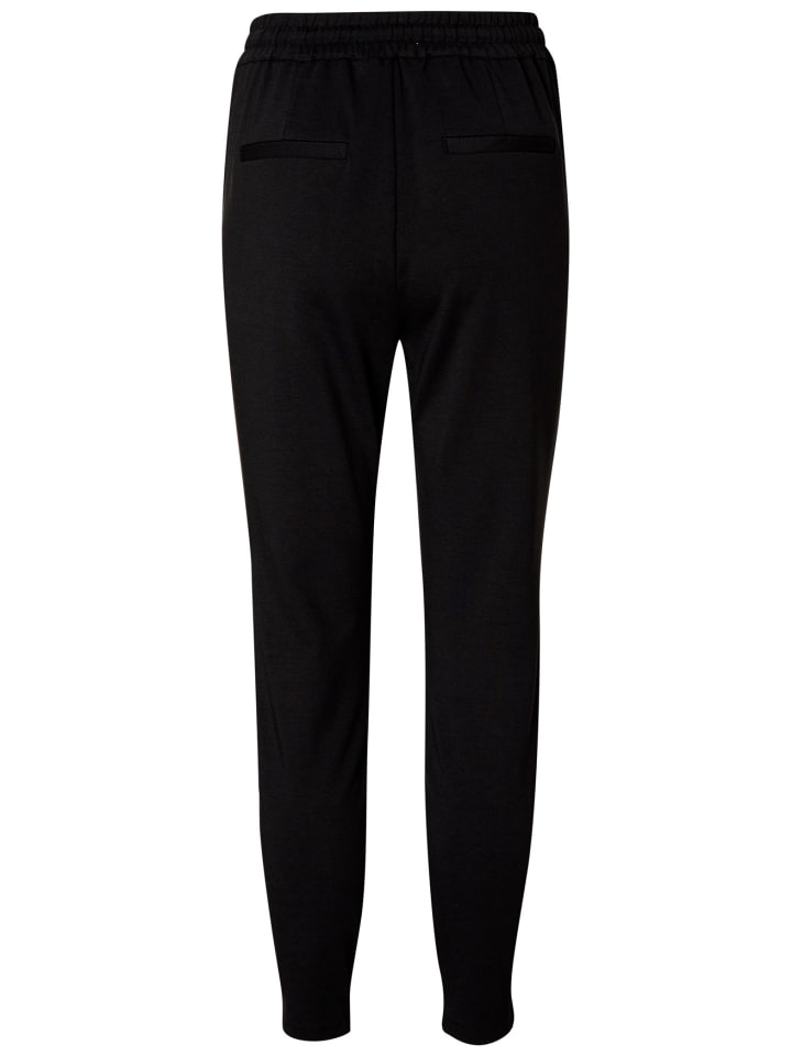 Vero Moda Lockere Stoffhose Stretch Pants mit Kordelzug VMEVA in Schwarz günstig kaufen