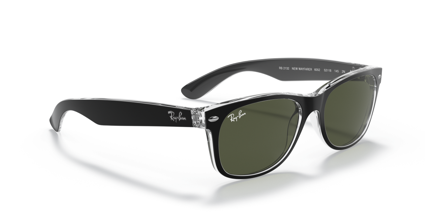 NOUL MIX DE CULORI WAYFARER - Negru mat pe verde transparent