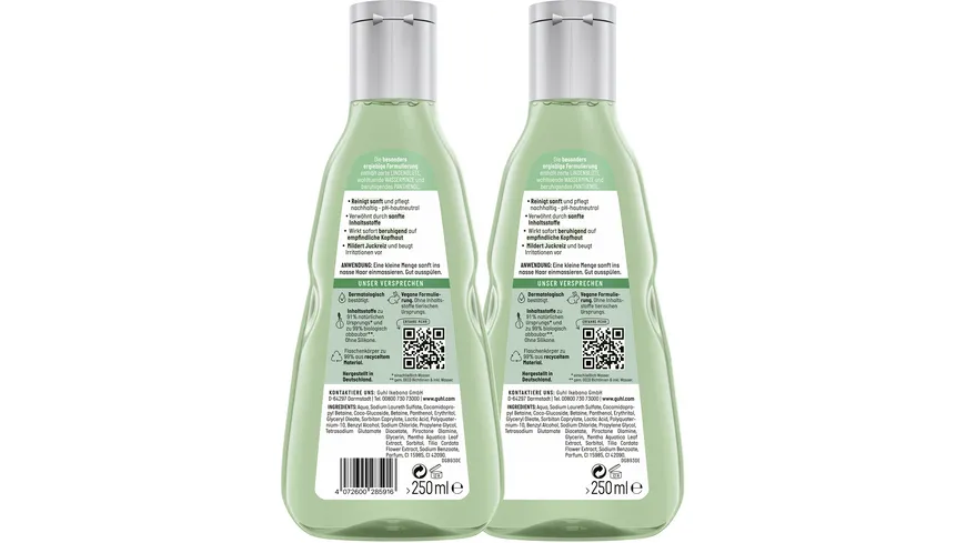 GUHL Kopfhaut Sensitiv Mildes Shampoo Doppelpack 500 ml