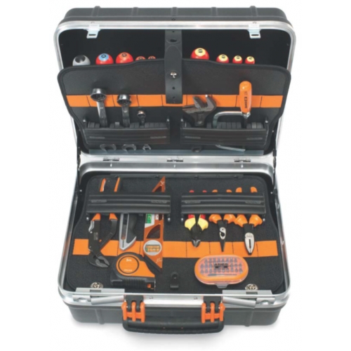 Set de truse de scule Bahco 4750RCW011VDE, 53 de piese, VDE, cu roți de cauciuc