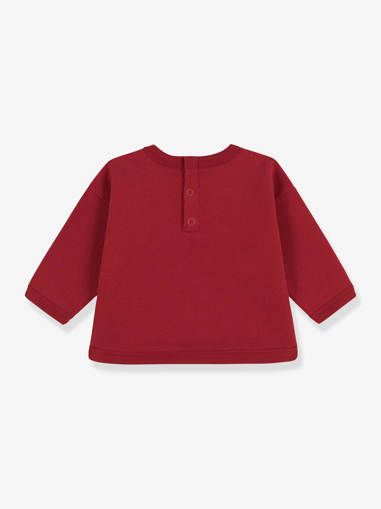 Sweatshirt bébé en coton PETIT BATEAU rouge