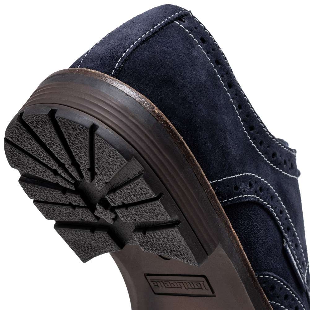 Lambretta Carlo Brogue Herren Leder Businessschuhe navy