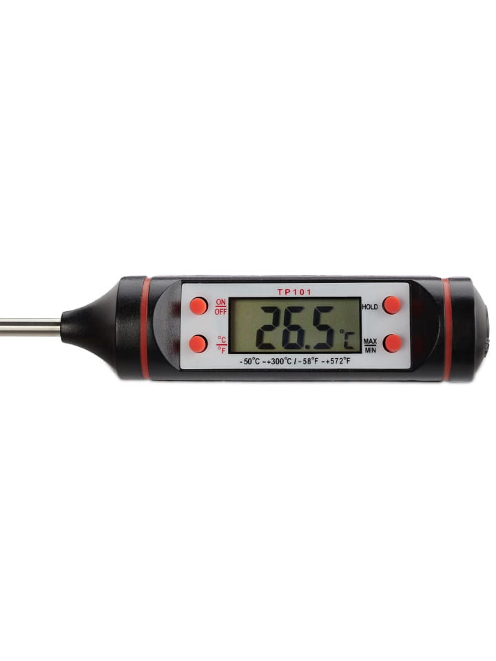 relaxdays Küchenthermometer digital in Silber/Schwarz günstig kaufen onesize