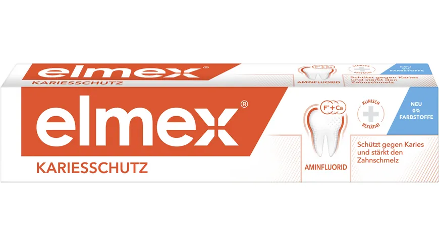 elmex Zahnpasta Kariesschutz – medizinische Zahnreinigung für hochwirksamen Kariesschutz 75 ml