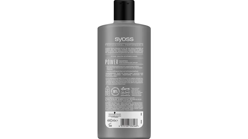 syoss Shampoo Men Power 440 ml 440 ml