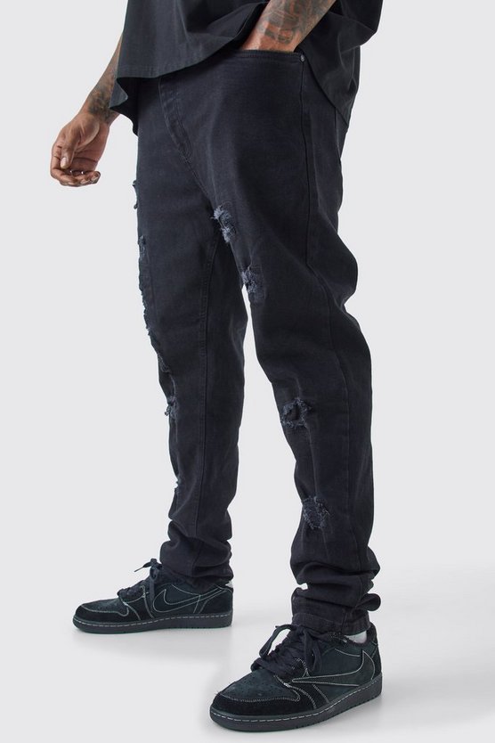 Plus zerrissene Skinny Jeans