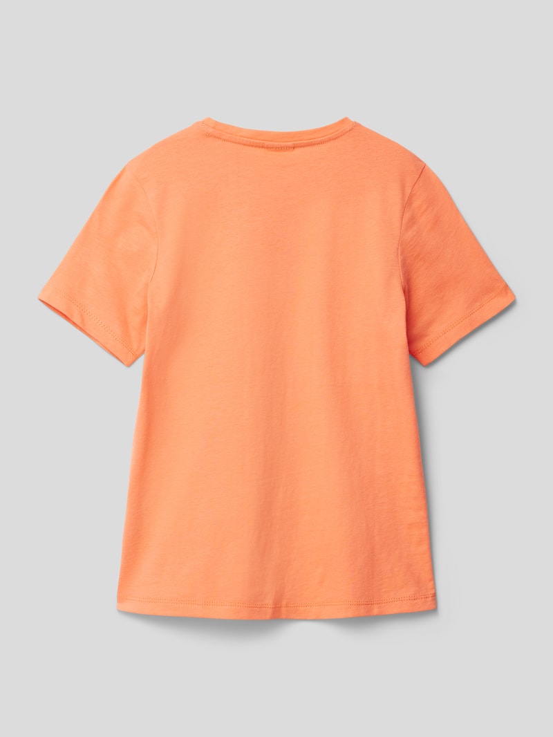 T-Shirt mit Statement-Print in orange