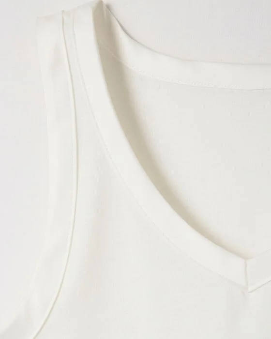Débardeur biais satin en coton pima