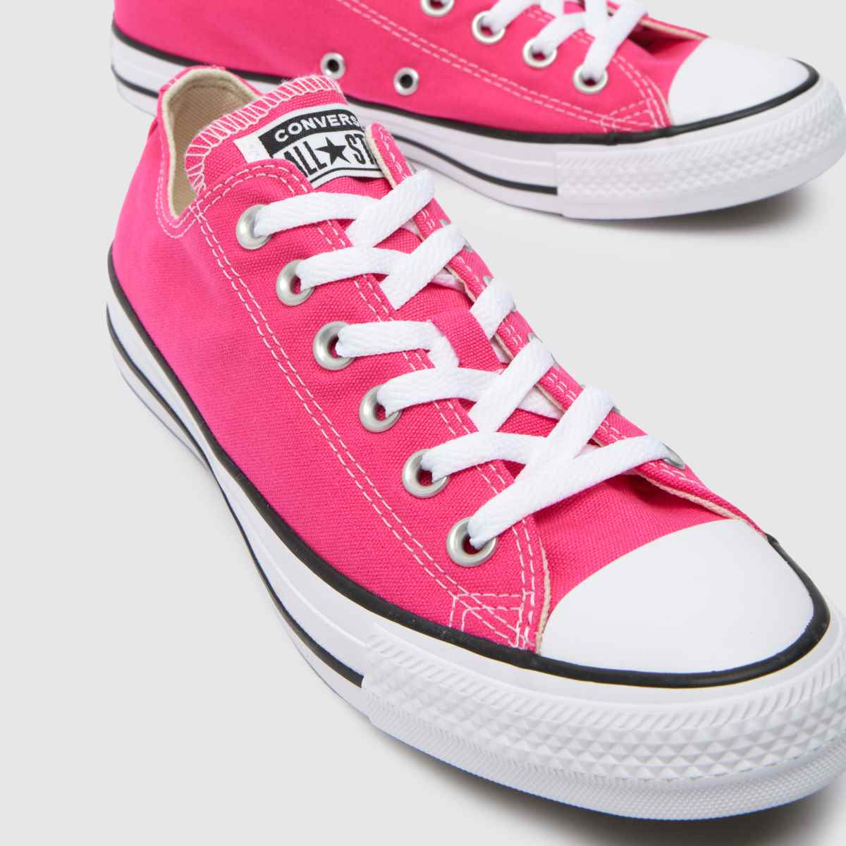 Converse All Star Ox cipők fehér és rózsaszín színben