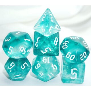 Würfelset Galaxy: Aquamarin (7)