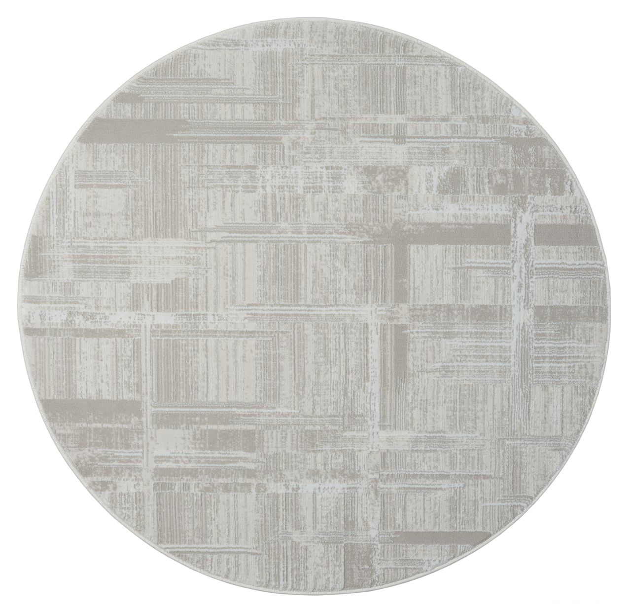 MyFlair Teppich Wendy , 120cm x 120cm, Farbe Beige, rund, Florhöhe 10mm